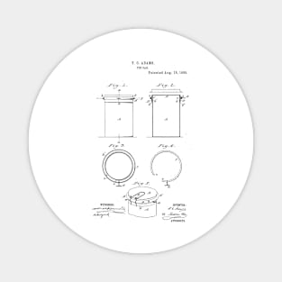 Tin Soda Can Vintage Patent Hand Drawing Magnet